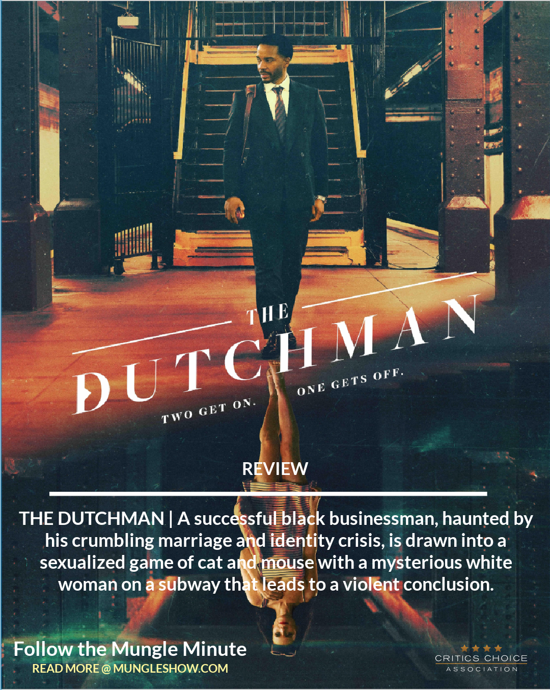 The Dutchman is a psychological head trip that feels like a one act stage play