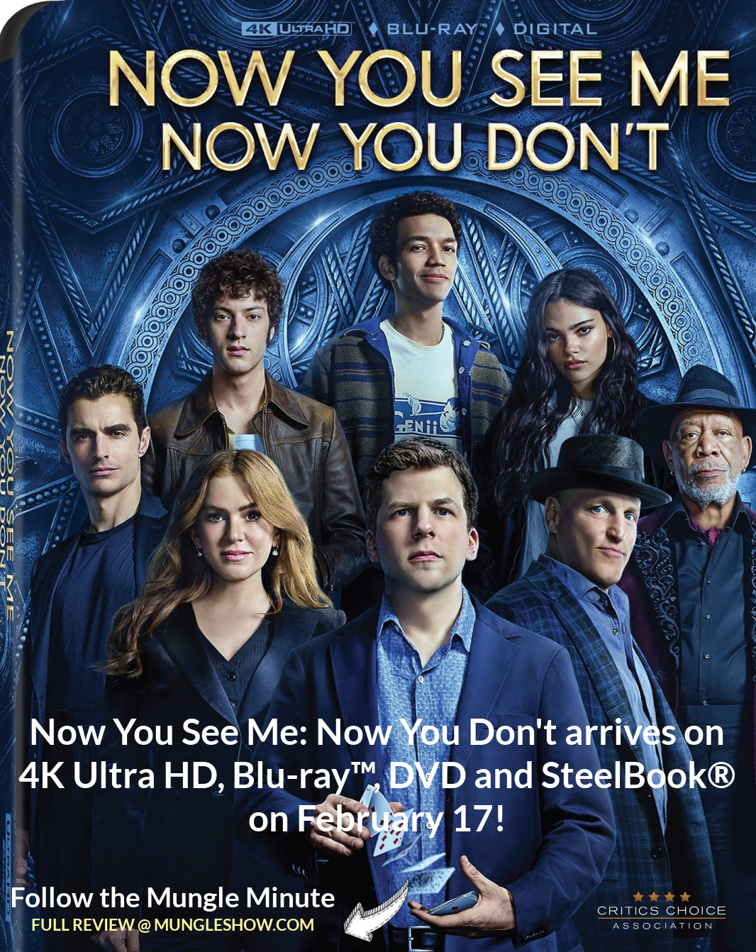Now You See Me: Now You Don’t arrives on 4K Ultra HD, Blu-ray, DVD and SteelBook on February 17!