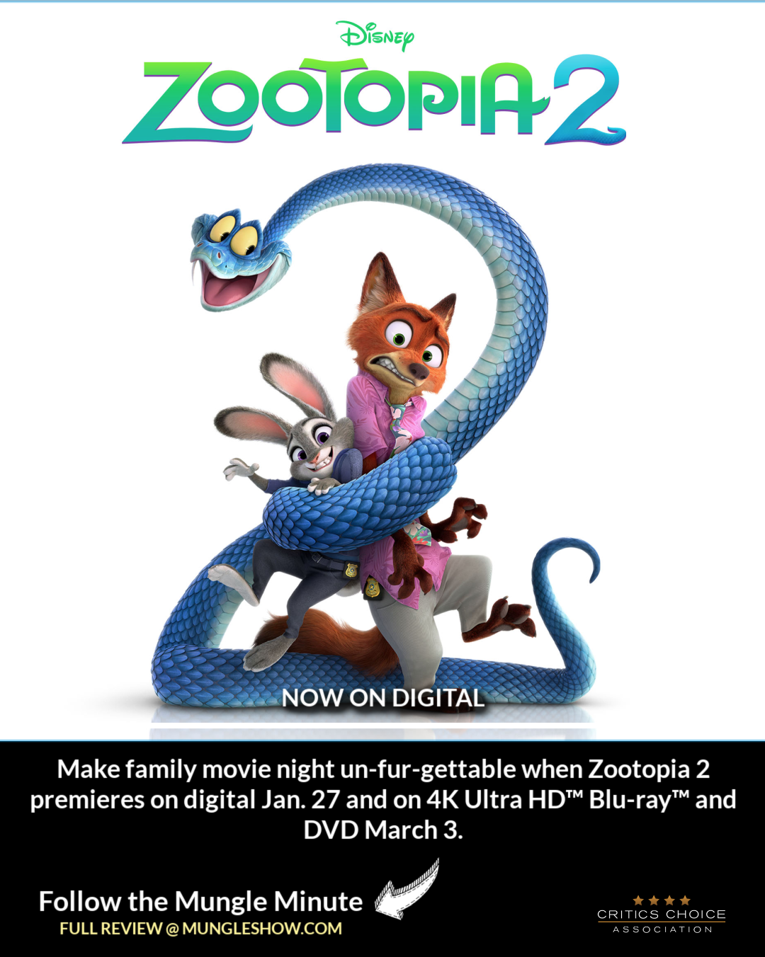 Make family movie night un-fur-gettable when Zootopia 2 premieres on digital!