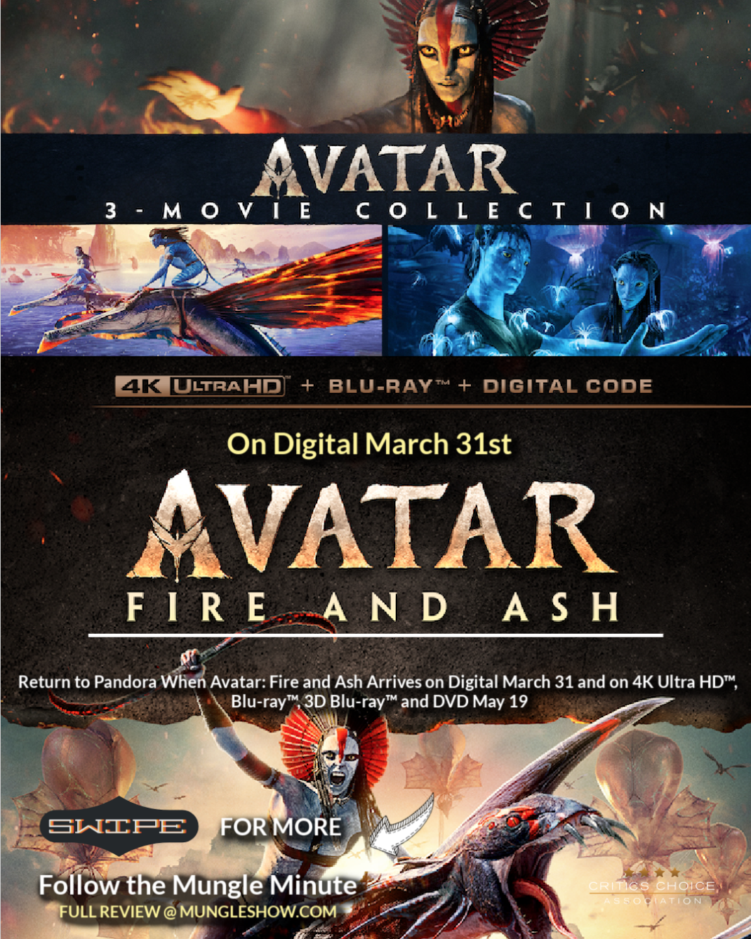 Avatar: Fire and Ash arrives on Digital March 31